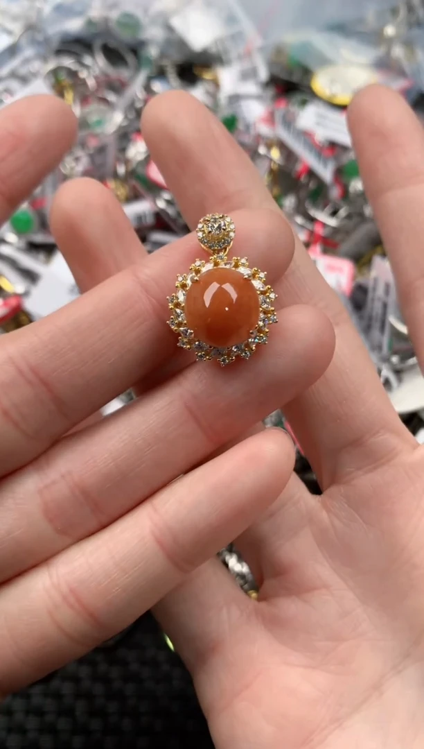 银S925镶嵌戒指翡翠1        1