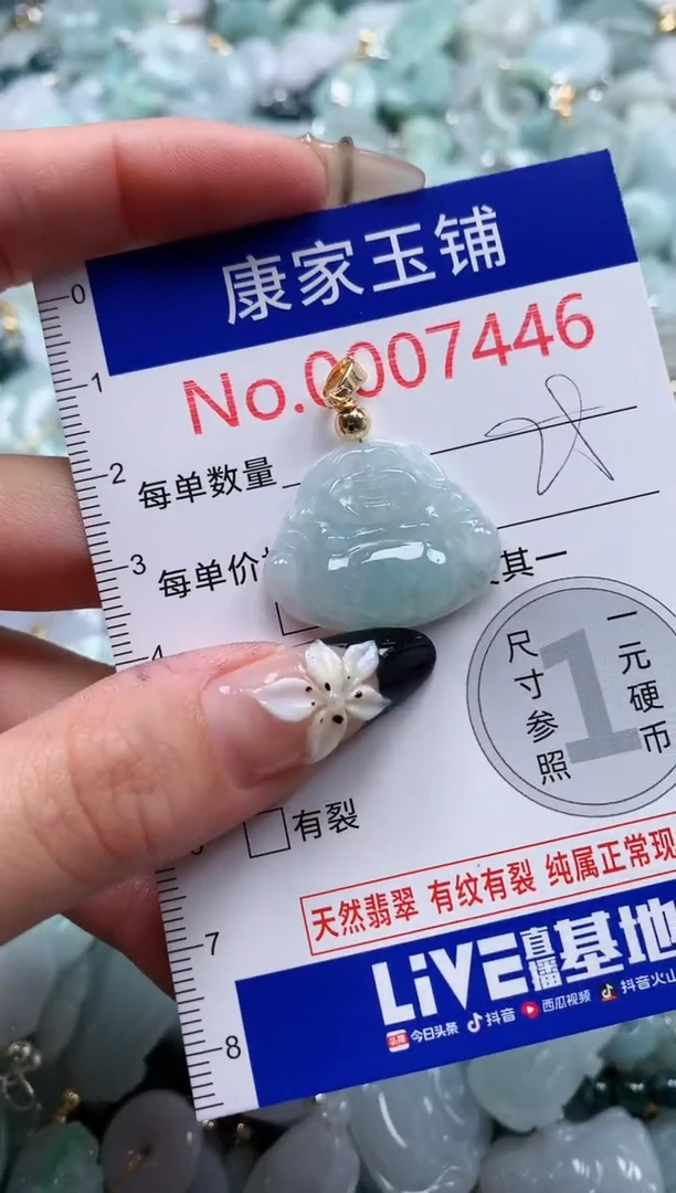 翡翠未镶嵌颈饰7446