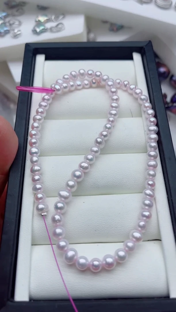 未镶嵌裸珠无扣头淡水珍珠多样性发其一，非无暇