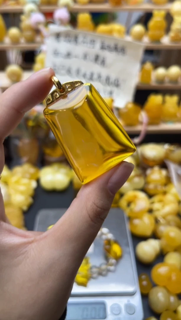 琥珀银S925镶嵌珠宝奇石032琥珀蜜蜡微瑕