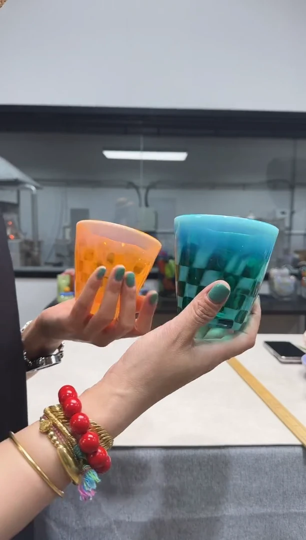 G慕忆家手作琉璃高口一对