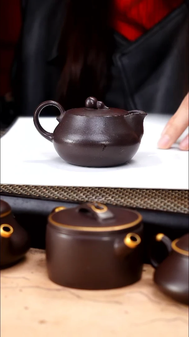 茶壶紫砂深井紫泥精工福禄公道150cc