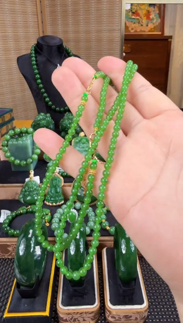 【闪购商品】和田玉（碧玉）毛衣链未镶嵌 