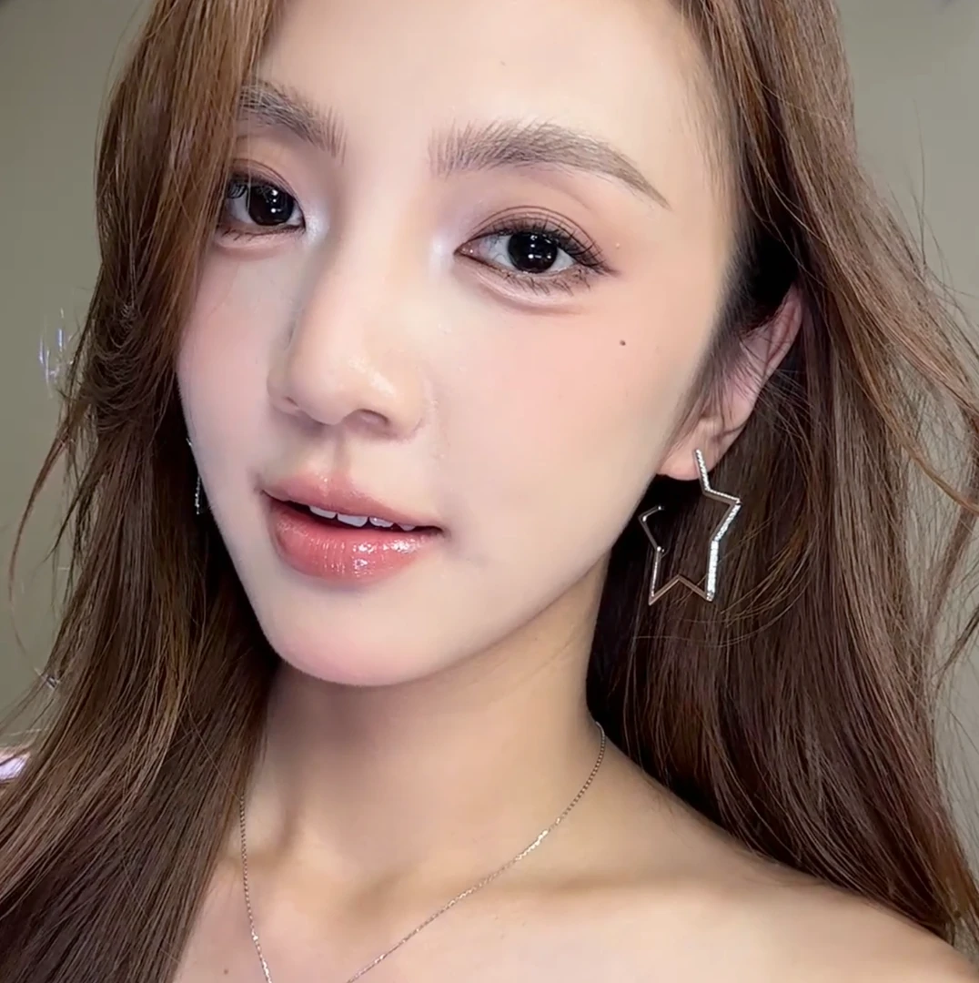 铜合金锆石耳饰 新品时尚百搭大耳环女修饰脸型韩国网红五角星