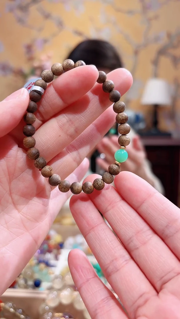 未镶嵌手串石英质玉天然澳玉沉香设计款