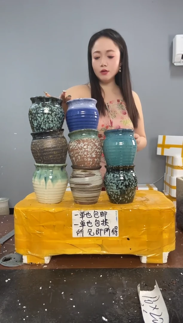 宜兴紫砂粗陶花盆10/12