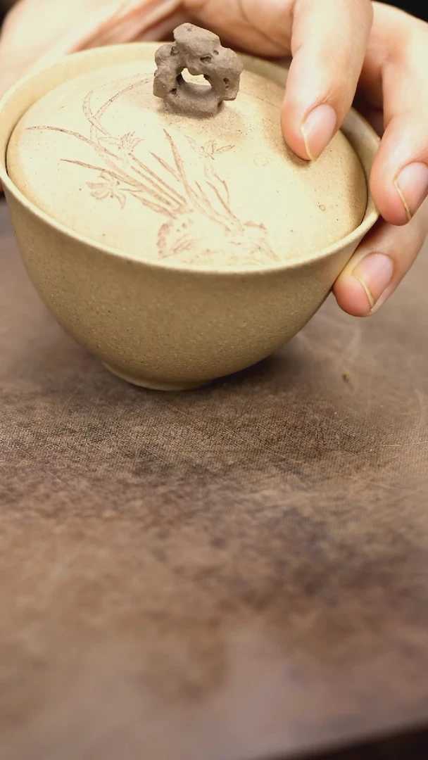 紫砂茶宠紫砂盖碗