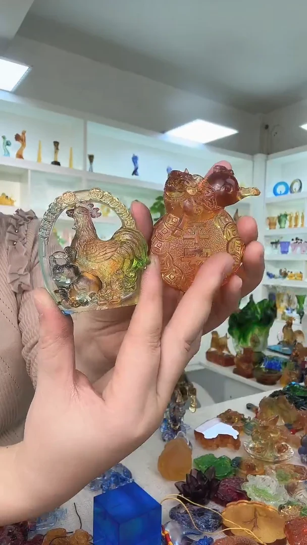 手工艺品琉璃大吉大利+唐马