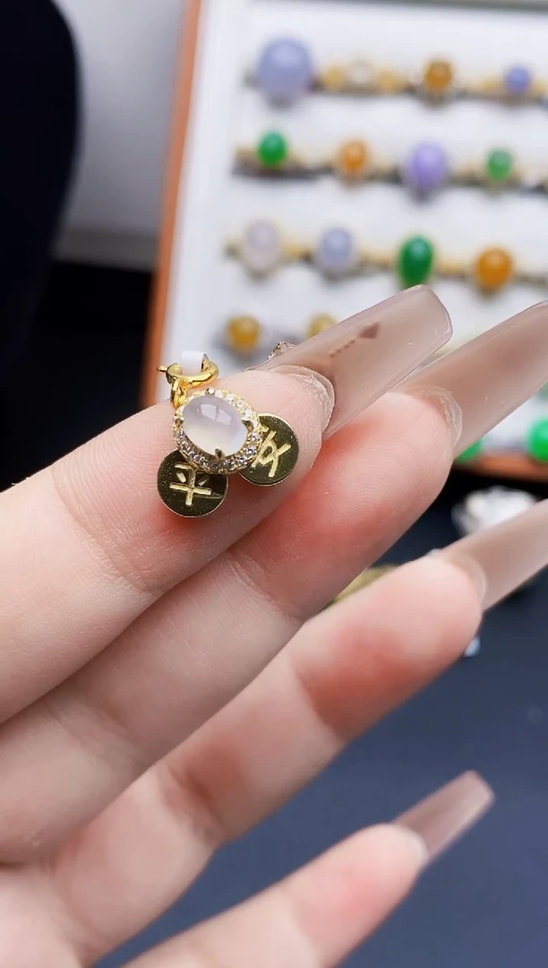 银S925镶嵌戒指翡翠3221