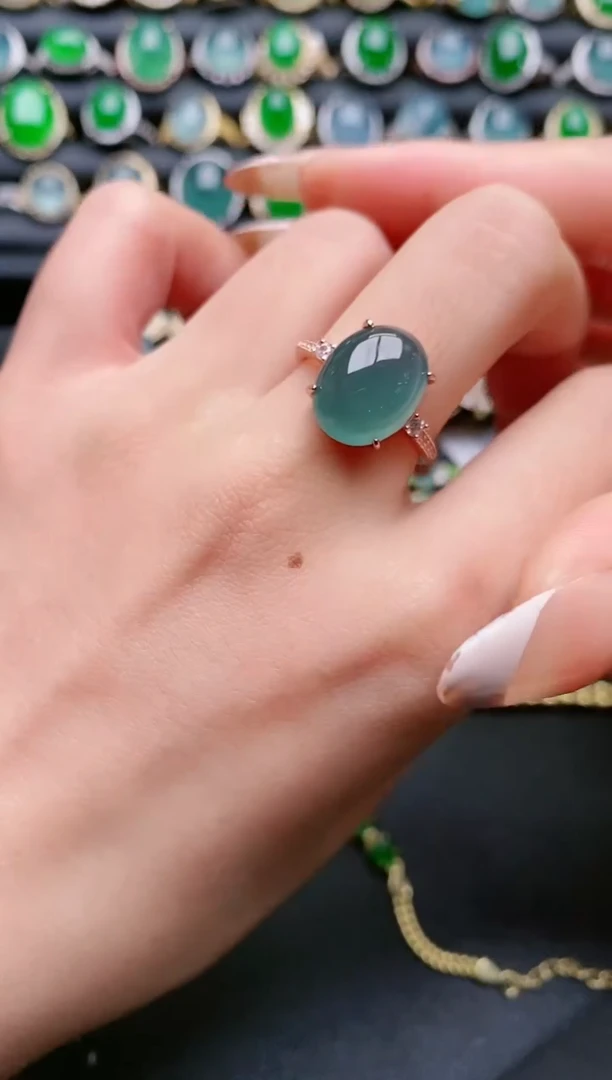 【闪购商品】翡翠戒指银S925镶嵌11111