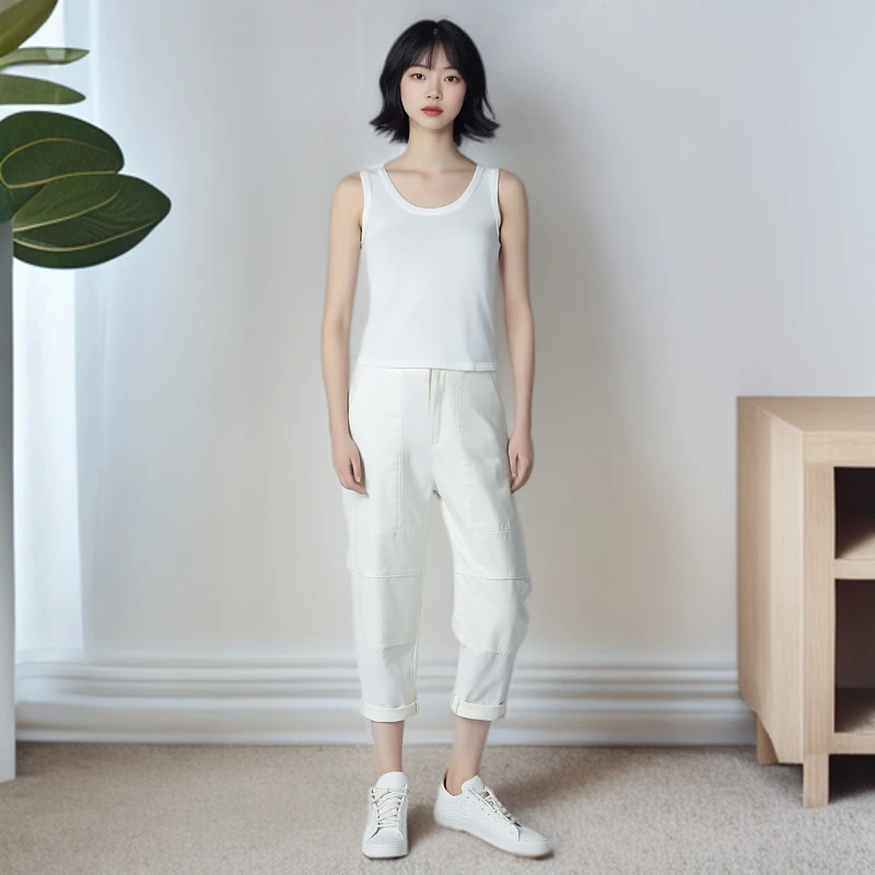 【笑颜姐专属】经典百搭螺纹工字背心植物透气面料85133