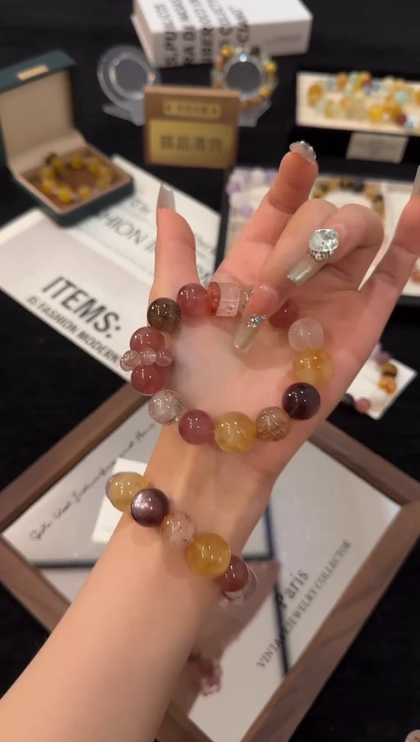 合金手链水晶胶花多宝x3212