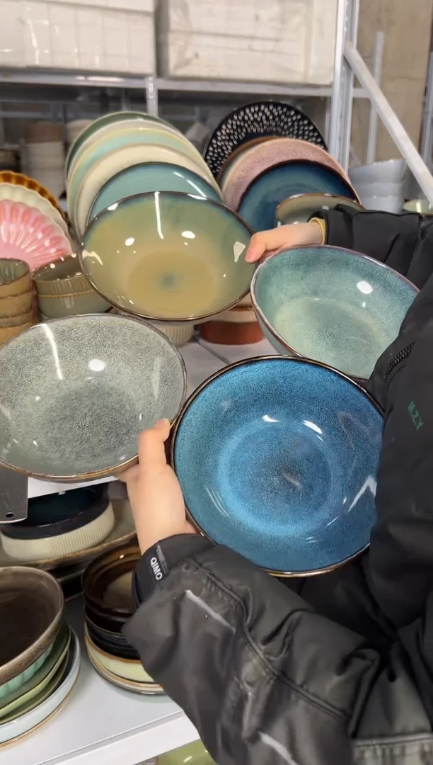 陶瓷外贸尾货瑕疵满20包邮X4 菜碗组合