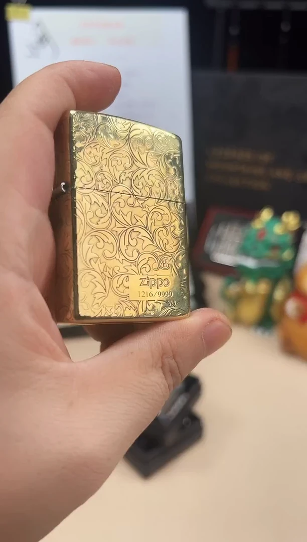 铜唐草右下标-五面精雕-黄铜