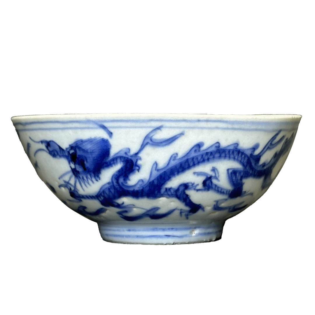 25023905y青花龙凤纹碗