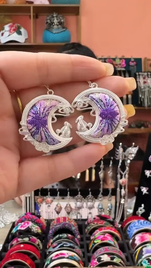 织绣艺枝独绣老绣饰品39