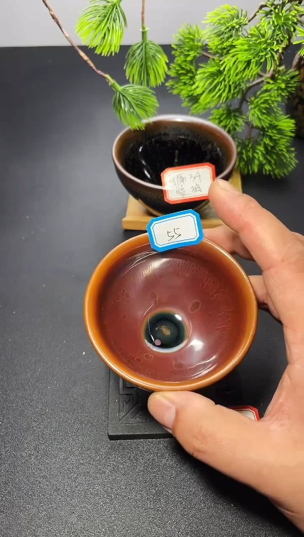 茶盏55（微瑕）叶紫建盏