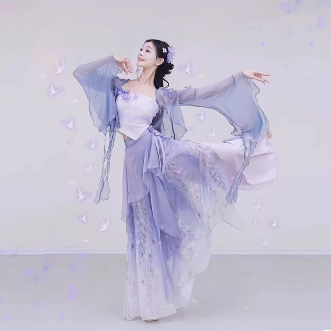 古典舞蹈服身韵纱衣中国舞民族舞个别瑕疵No退介意勿拍直播链接