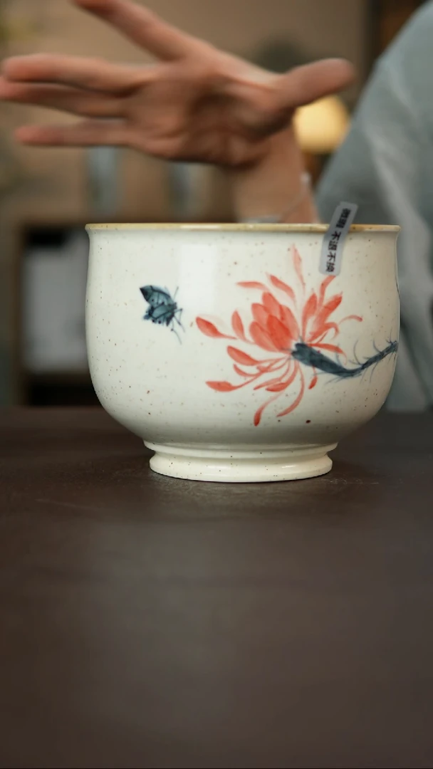 杯景德镇陶瓷杯碗柴烧瑕疵
