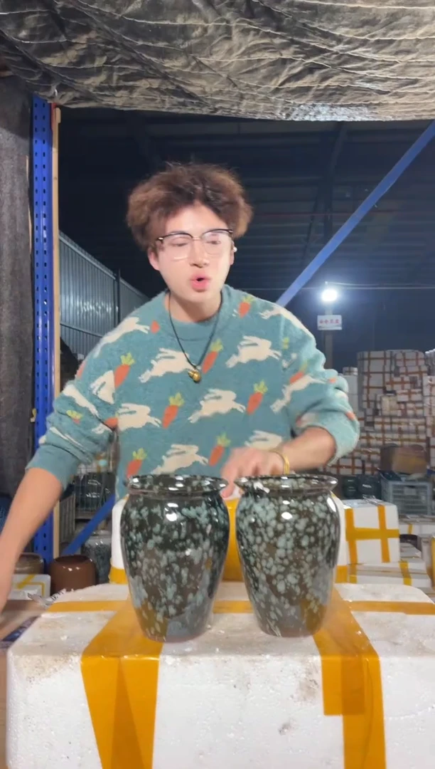 紫砂花盆宜兴紫砂粗陶花盆12*16