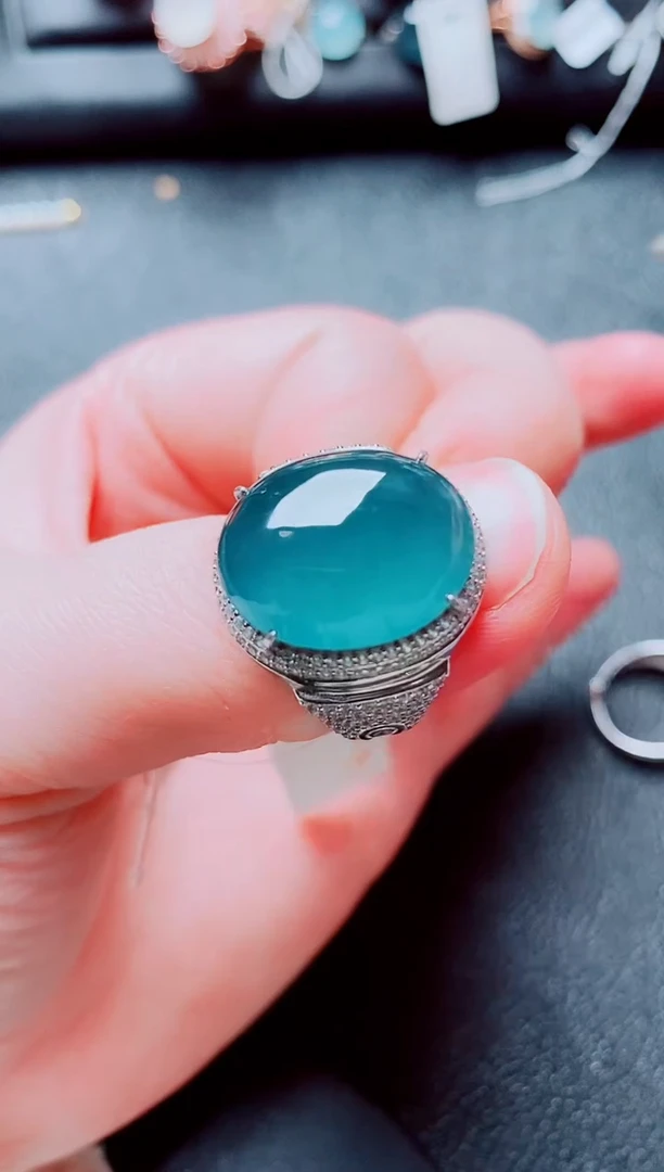 银S925镶嵌戒指翡翠1111