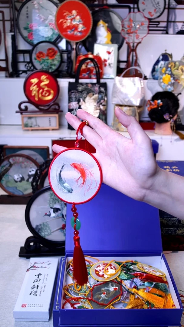 织绣织绣精品苏绣双面
