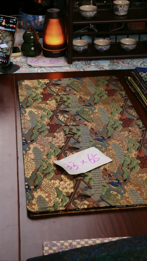 【福利西阵织梦浮桥双面】中国风干泡织锦茶席33*65