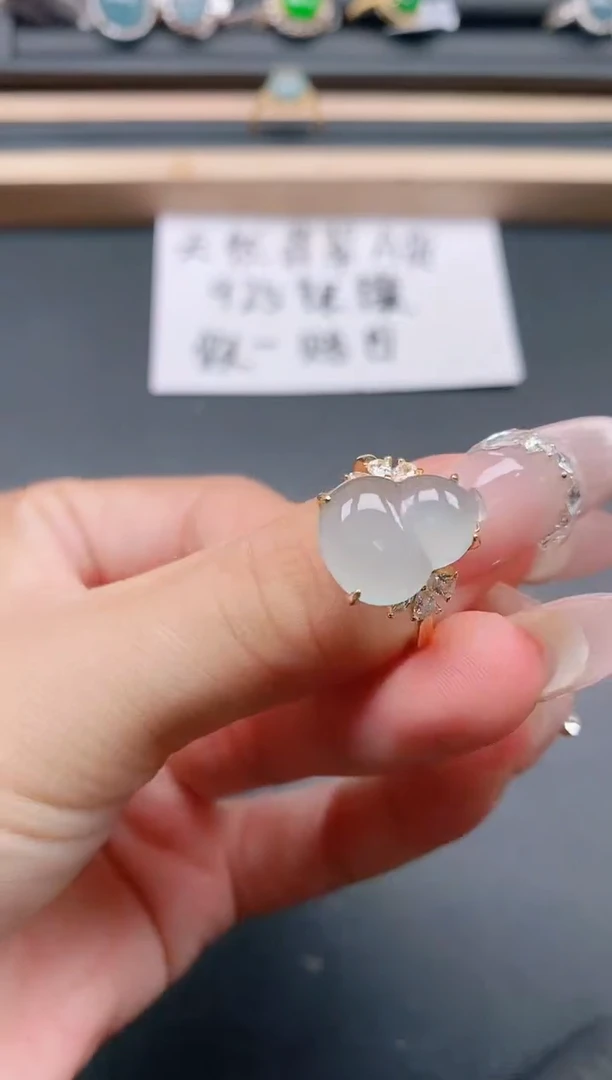 银S925镶嵌戒指翡翠11