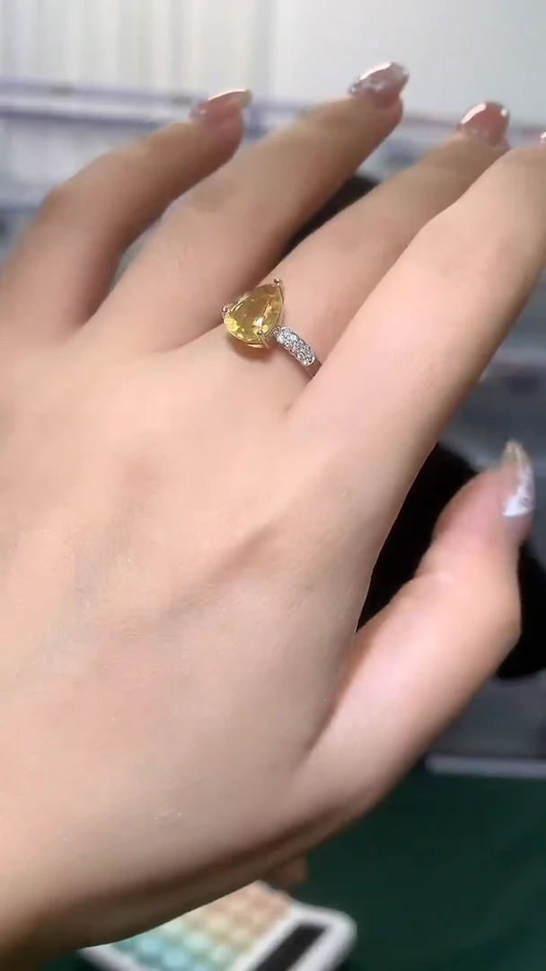 银S925镶嵌戒指水晶【宝石世家严选】