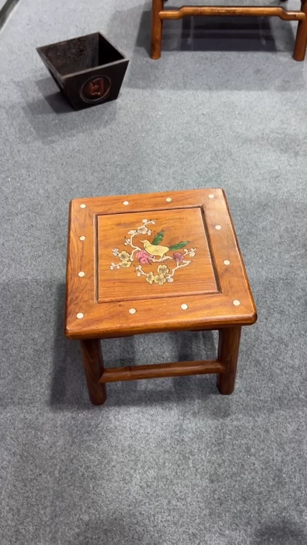木木 螺钿镶嵌喜鹊登富贵凳千斤凳