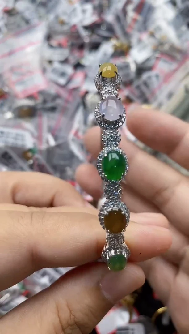 翡翠戒指银S925镶嵌3333---10