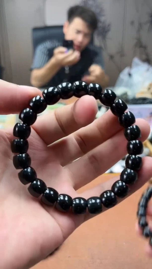 手链未镶嵌和田玉纯天然新疆塔青黑青10