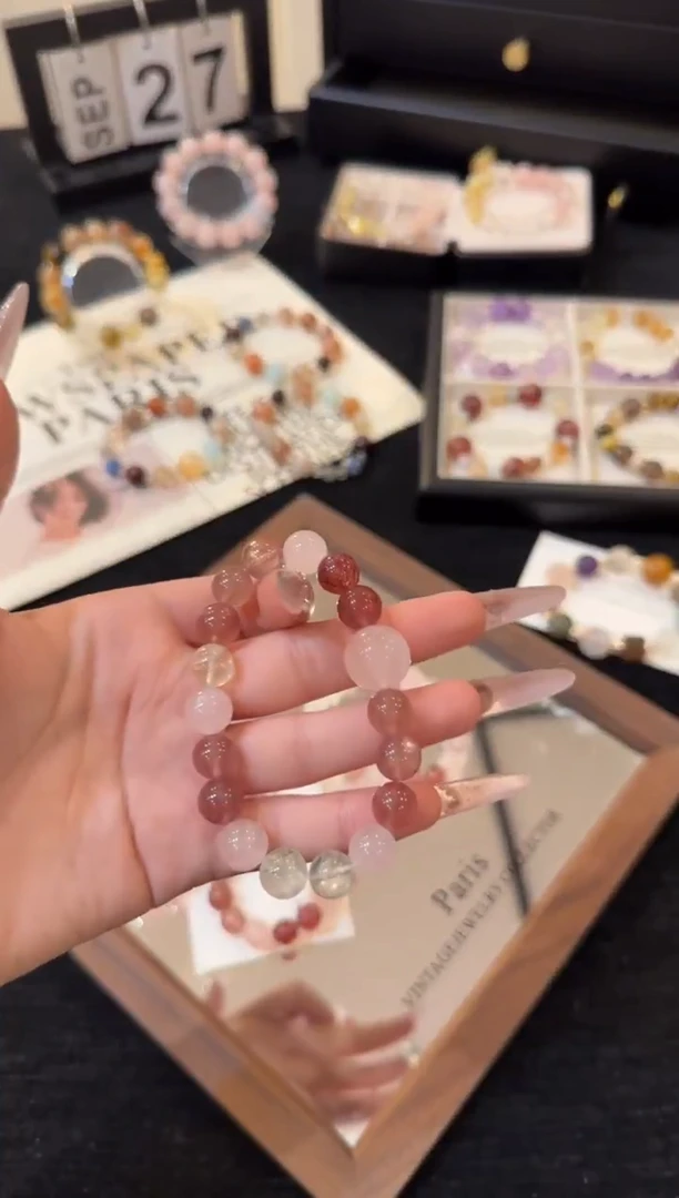 合金手链水晶草莓果酱x2502