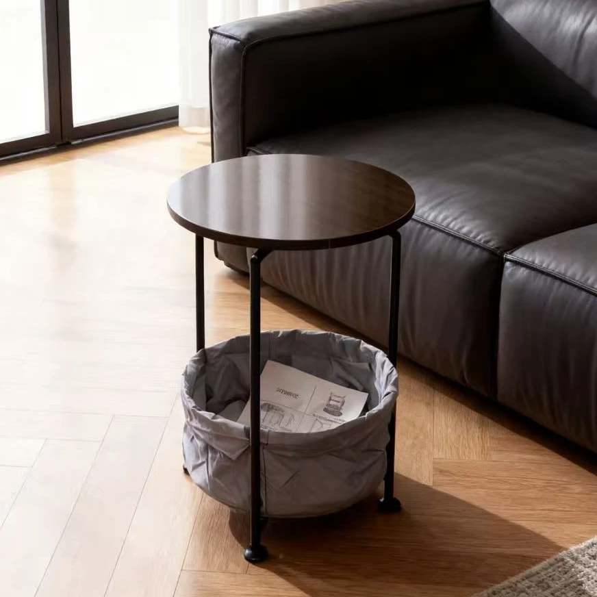 简易圆桌餐桌家用小户型吃饭小桌子小边几