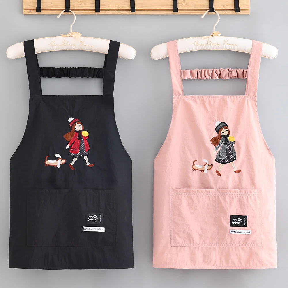 舒适防泼水围腰耐穿成人围裙家用干活做饭罩衣可外穿防油工作服女