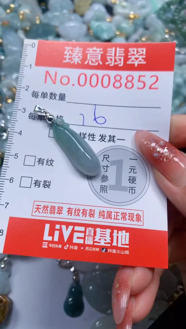 翡翠未镶嵌吊坠(不含链)8852