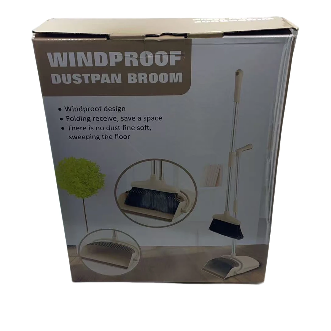 （外贸尾单）簸箕扫把套装——家用简约大号折叠多功能卫生间学生加厚