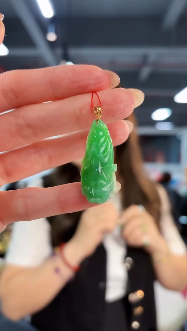 【闪购商品】翡翠颈饰18K金镶嵌缅料A货/支持复检/一件