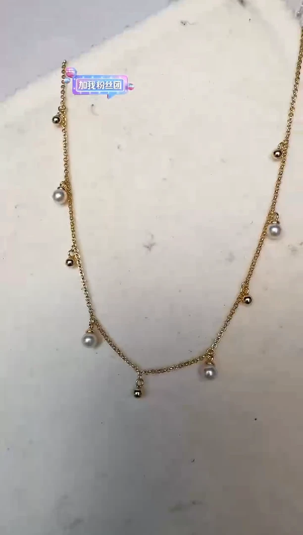 海水珍珠银S925镶嵌颈饰项链