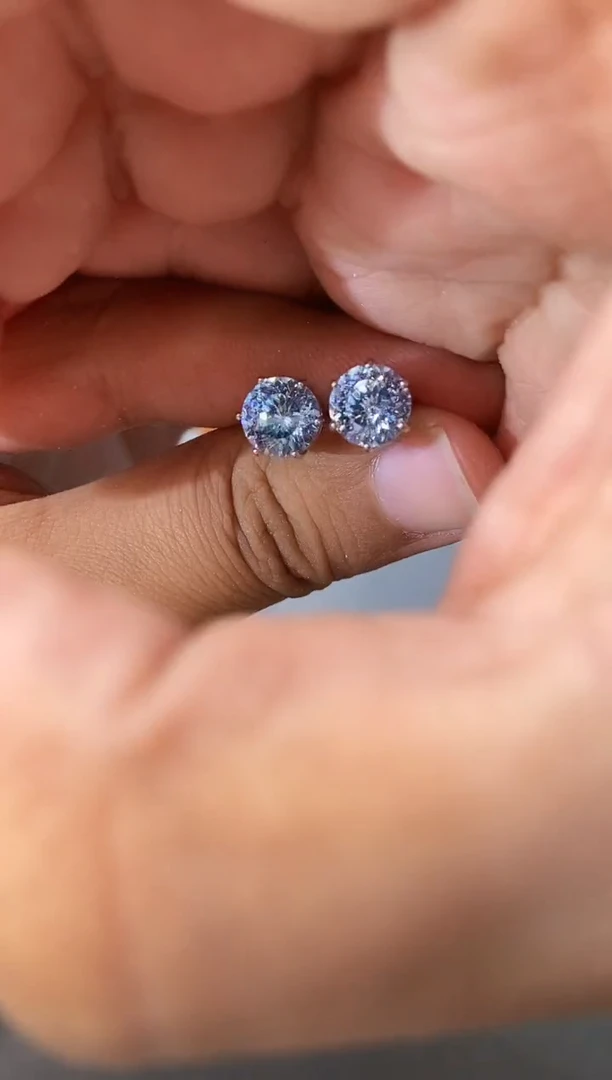 海蓝宝石耳坠银S925镶嵌......