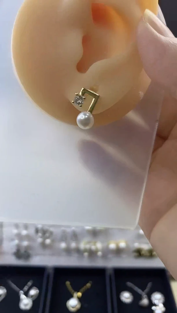 合金耳饰淡水珍珠59