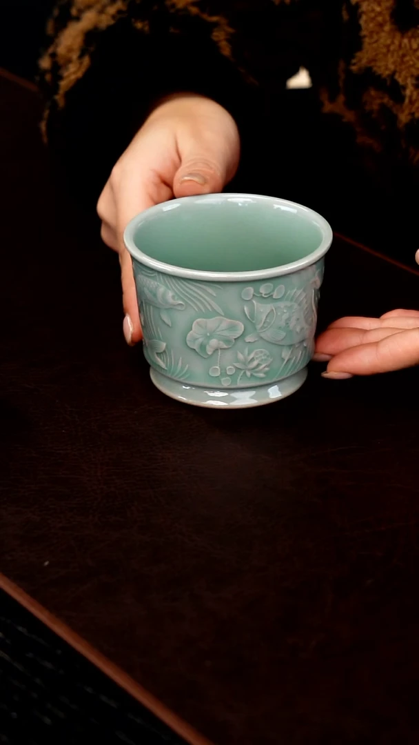 青瓷手工茶器包邮