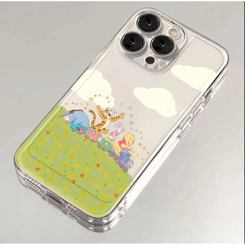 春日维尼熊适用iphone16/15promax手机壳苹果13/12透明14卡通11XR