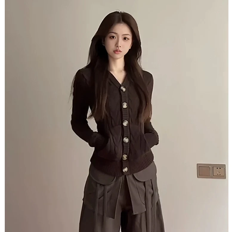 韩系软糯连帽外穿针织开衫毛衣女秋冬2025新款慵懒高级感冬季外套