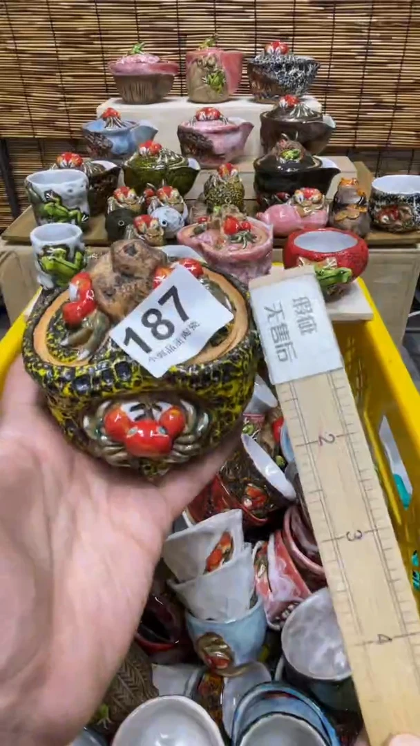 杯187精美粗陶手工柴烧