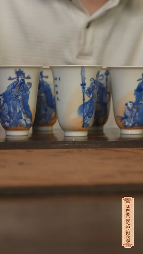 瓷片柴窑青花破价福利  5只