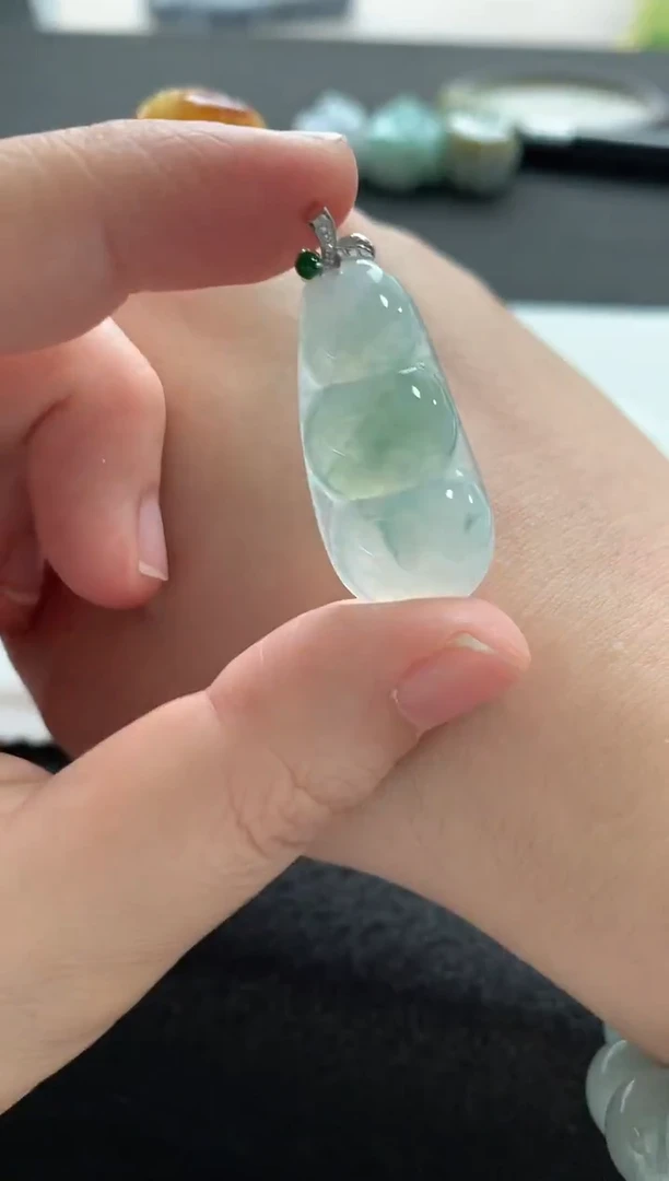 未镶嵌挂件翡翠豆子F1620-179