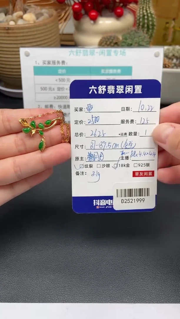 颈饰18K金镶嵌翡翠?D2521999