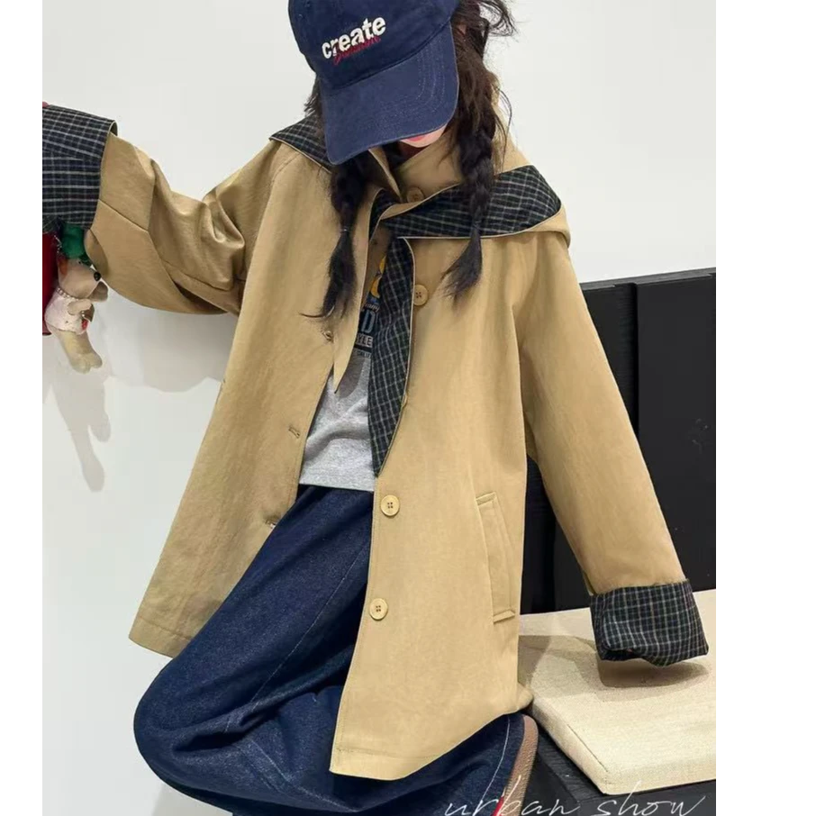 6037～秋季高品质女童休闲风衣外套