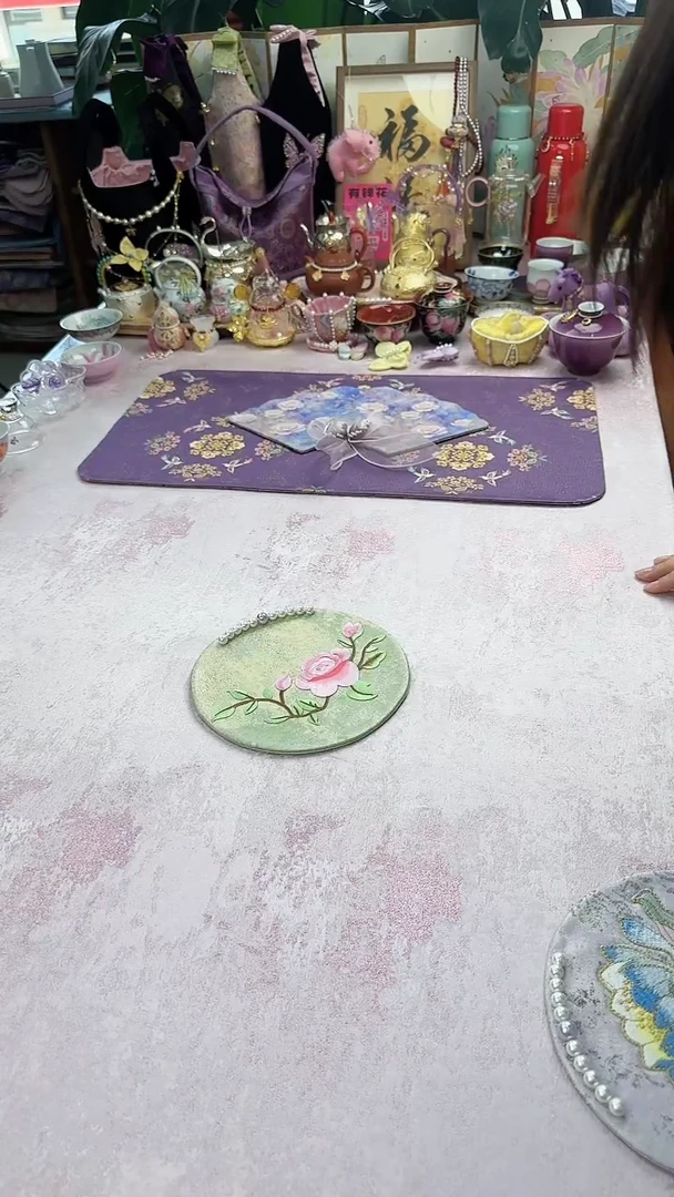 112 果绿色小杯垫